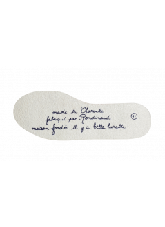 semelle feutre + antidérapant avec inscription Made in Charente par Rondinaud
