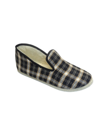 CHARENTAISE ECOSSAIS SCHWARZ UND BEIGE