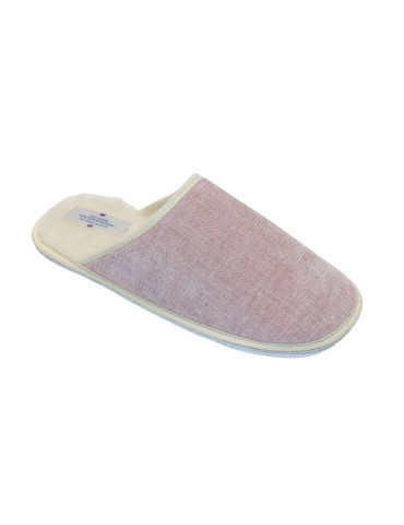 Pantolette aus rosa Samt
