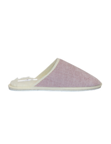Pantolette aus rosa Samt 2