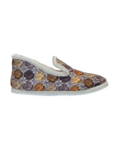 charentaise rondinaud femme avec imprimé fleurs beige 2