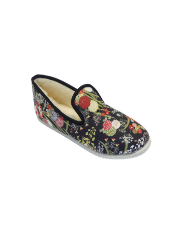 charentaise rondinaud Frau mit Blumendruck