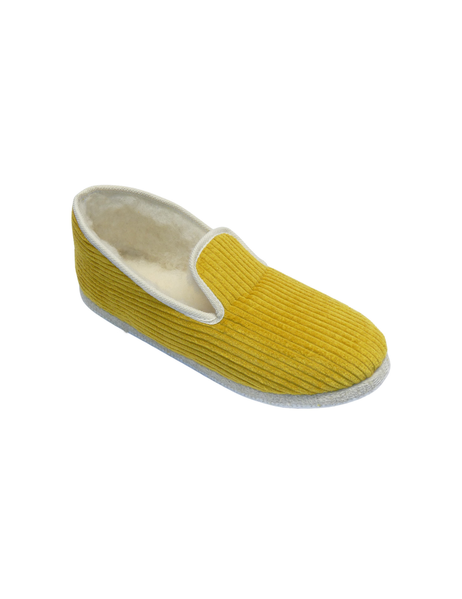 CHARENTAISES VELOURS COTELE MOUTARDE
