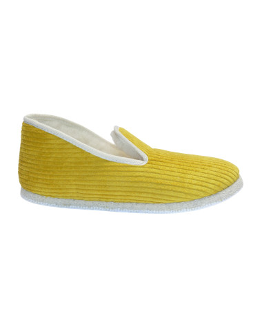 CHARENTAISES VELOURS COTELE MOUTARDE 2