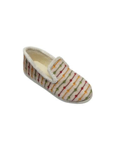 CHARENTAISE VELOURS IMPRIME BEIGE